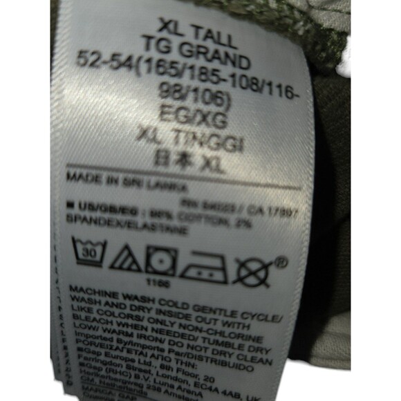 GAP MENS CORDUROY OLIVE GREEN JOGGERS SZ XL Tall - Picture 6 of 7